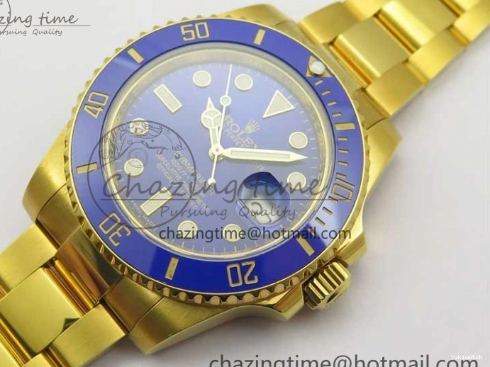 on Dial YG 116618 D1F YG Wrapped Bracelet Submariner Edition A2836 LB Best Wrapped Blue 0523